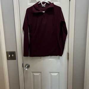 Women's Burgundy Quarter-Zip Jacket
